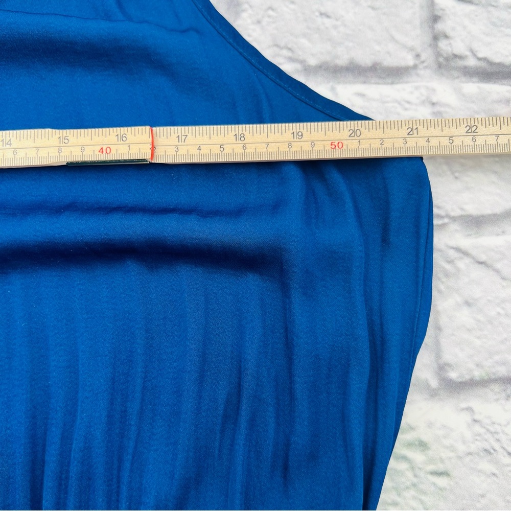 Banana Republic Maxi Dress Size 12 Tall Blue Tiered Sleeveless Boho - Picture 7 of 9